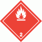 2.1 Brandbaar gas (symbool, nummer en rand kunnen in zwart of wit zijn uitgevoerd