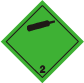 2.2 Niet brandbare, niet giftige gassen (symbool, nummer en rand kunnen in zwart of wit zijn uitgevoerd)
