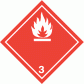 3. Brandbare vloeistoffen (symbool, nummer en rand kunnen in zwart of wit zijn uitgevoerd)